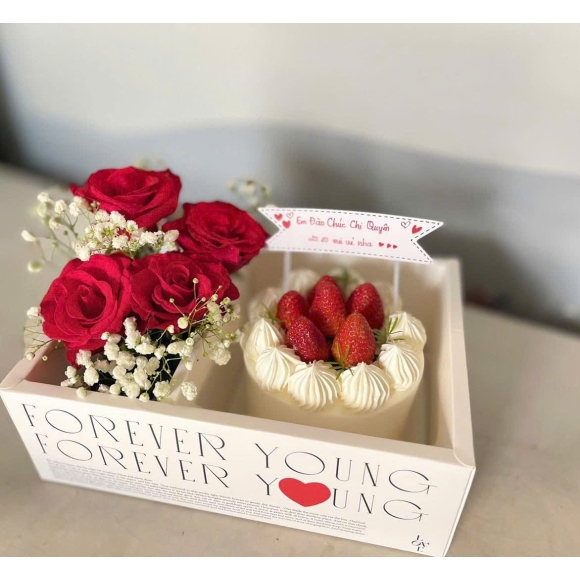 Bánh Kem & Hoa Tươi 20/10 – Sự Kết Hợp Hoàn Hảo Chỉ Từ 299K-399K